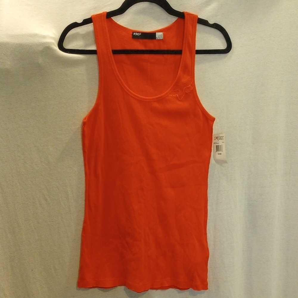 Fox Women's Orange Tank Top, NWT Size XL